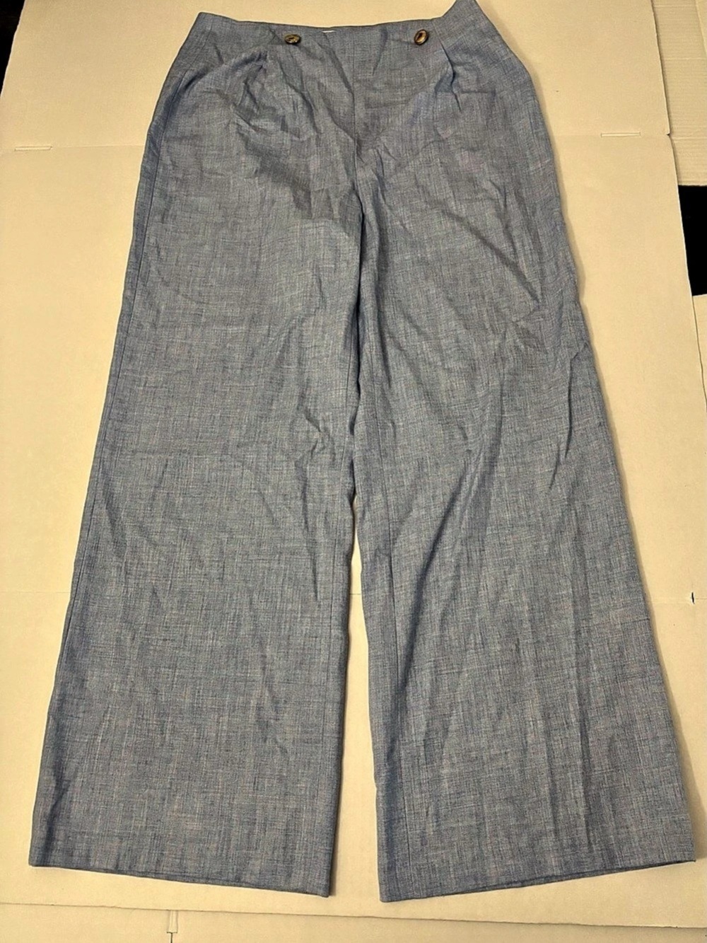 Michael Kors Wide Leg Pants in Blue Size 10 inseam 31” high rise
